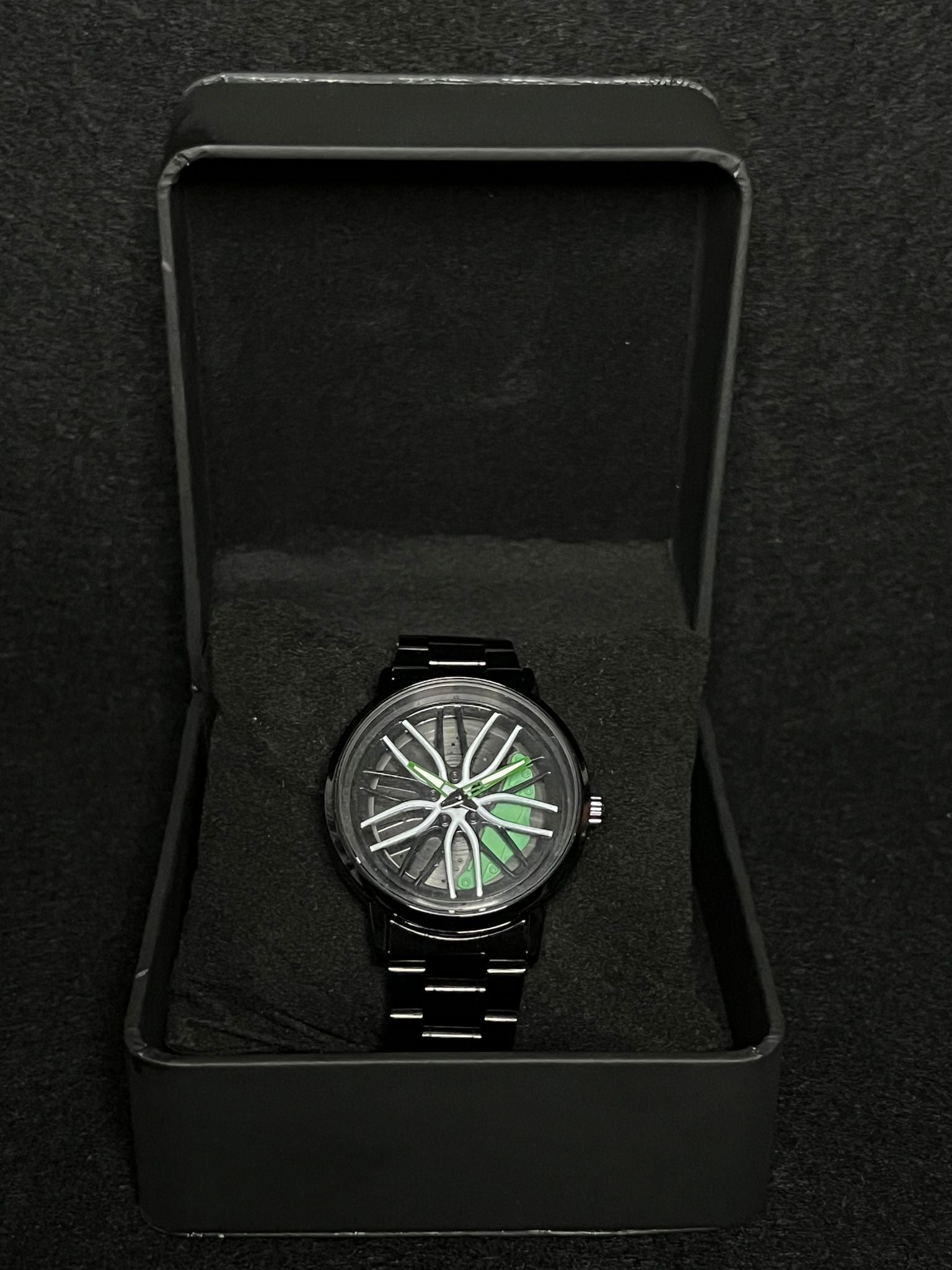 Reloj F-watch rueda verde giratorio