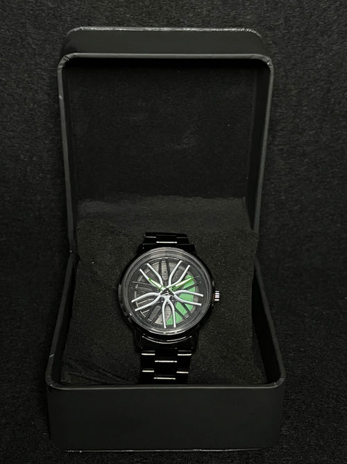 Reloj F-watch rueda verde giratorio