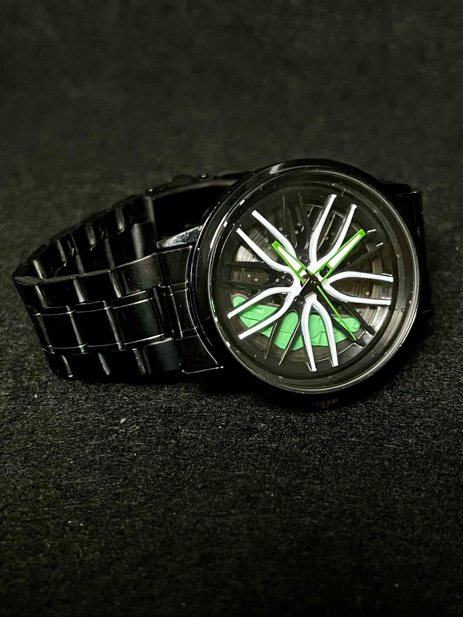 Reloj F-watch rueda verde giratorio