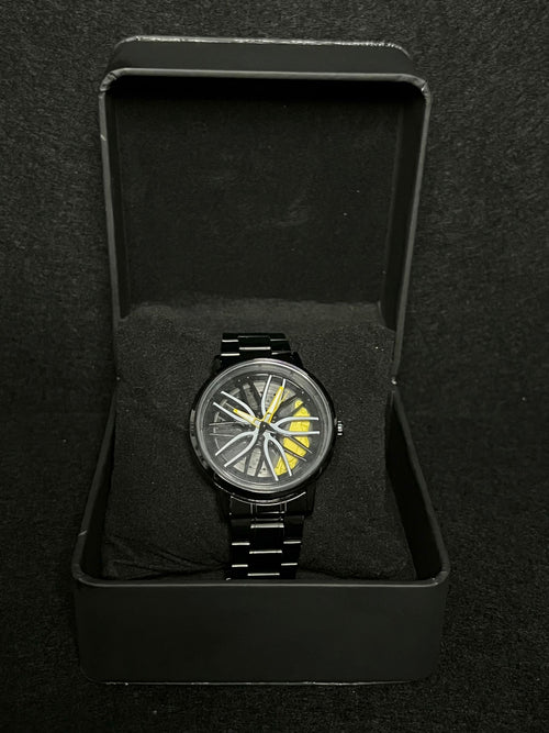 Reloj F-Watch amarillo rueda giratorio