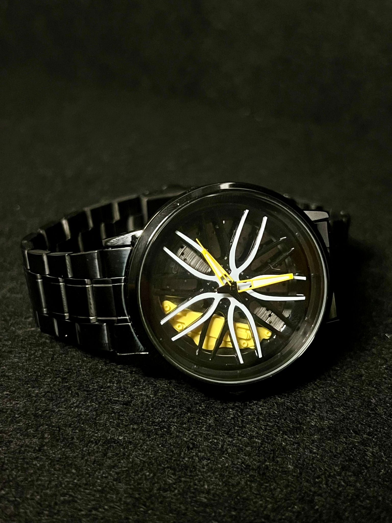 Reloj F-Watch amarillo rueda giratorio